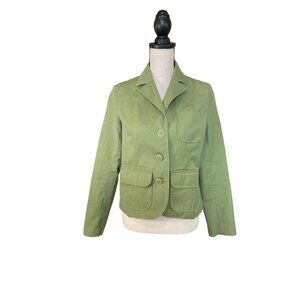Old Navy Y2K Blazer Jacket M GreenLined Cotton Utility Normcore Classicore